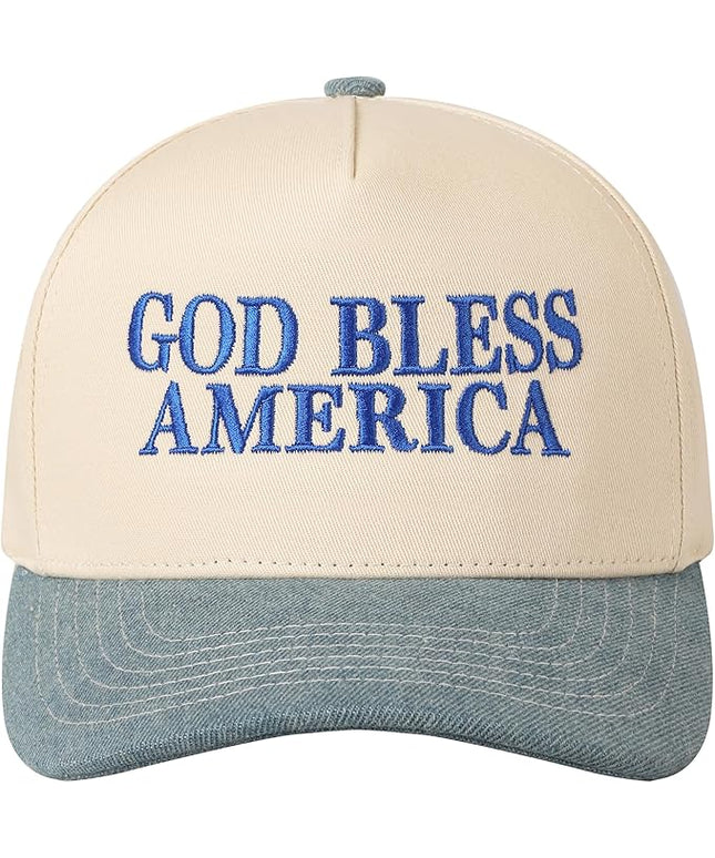 MIRMARU Two-Tone Vintage Canvas Trucker Hats for Men & Women, Adjustable Size Baseball Caps with Trendy Embroidered Design