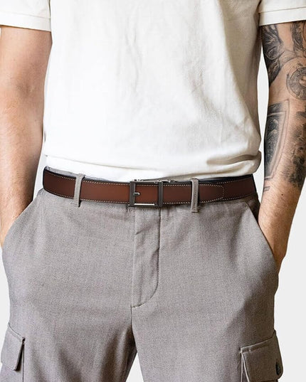 CHAOREN Leather Ratchet Belt Men - Mens Belts Casual Accessories for Every Occasion (35mm)