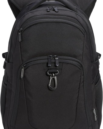 Amazon Basics Travel Laptop Backpack for 15.6 inch Laptop, Black | for 15.6 inch Laptop