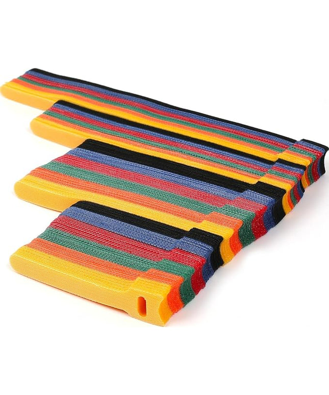 Cable Ties 180PCS, 4+6+8+10 inch Reusable Multi-Colour Cable Ties Wire Ties Cord Organizer Cable Organizer Adjustable Cable Management for Cable Management (4+6+8+10 Inch(Colorful))