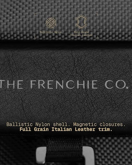 The Frenchie Co. - Work/Travel Speed Backpack - Expandable 23 to 30 liters - Anti-theft magnetic closure - Ballistic nylon with padded laptop compartment and minimalist professional design