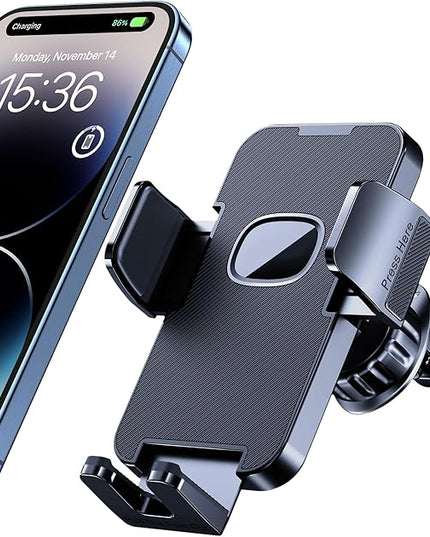 Car Phone Holder - Upgrade Clip Never Fall Air Vent Mount for iPhone Android Smartphone