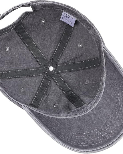 YEANIY Vintage Washed Cotton Plain Baseball Caps Adjustable Unstructured Soft Blank Casual Dad Ball Hats for Men Women