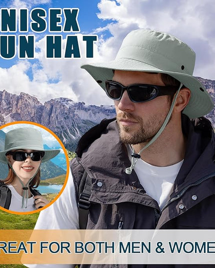 Sun Hats for Men Women Fishing Hat UPF 50+ Quick Dry Foldable Bucket Hat Adjustable Safari Hat for Beach Hiking