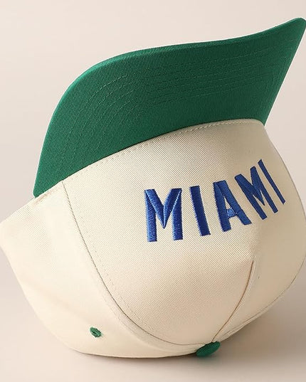 MIRMARU Two-Tone Vintage Canvas Trucker Hats for Men & Women, Adjustable Size Baseball Caps with Trendy Embroidered Design