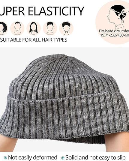 HiRui Knit Beanie for Men Women Kids, Winter Hats Warm Classic Daily Skull Caps