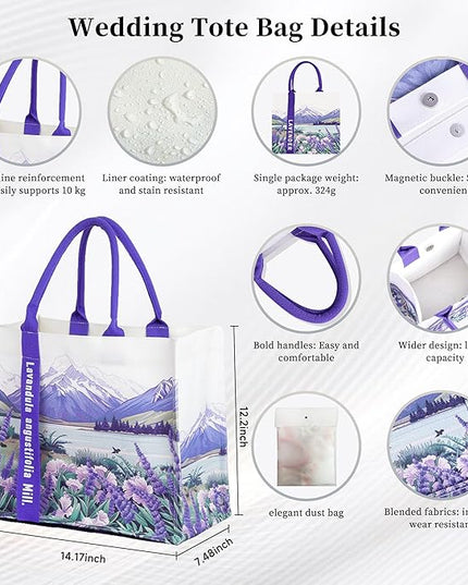 Extra Large Women's Canvas Tote Bag-Eco Friendly Waterproof Foldable for Wedding Beach Travel Commuter Work Shopping