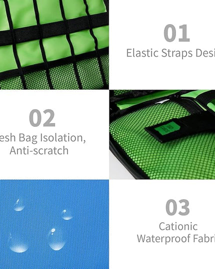 Electronics Travel Organizer,Portable Waterproof Electronic Travel Storage Bag for Small Charging Cord Storage,Charger,SD Card etc,for Travel,Business- Blue Green