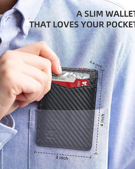 Zitahli Wallet for Men-6 Slots ID Window-Mens Wallets-Slim Wallet Classic Spring Money Clip RFID Blocking-Gift for Men