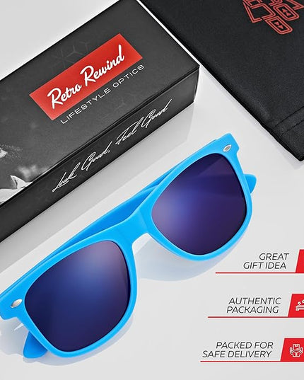 Retro Rewind Polarized Sunglasses for Men and Women - UV Protection Classic Sun Glasses