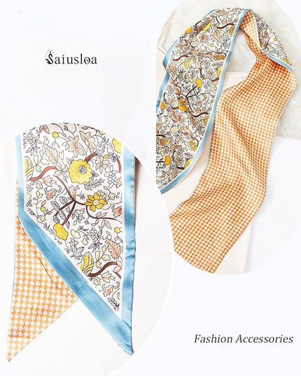 Purse Scarf For Handbags Head Scarves For Women's Hair Bags Scarfs Long Skinny Scarves Fashion Silky