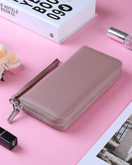 Lavemi Small Compact Women Wallet RFID Blocking Genuine Leather Bifold Purse with ID Windows