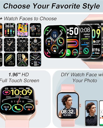 Fempoin Smart Watch, Smartwatch for Men Women 110 Sport Modes Fitness Watch, Smart Watches with Sleep Heart Rate Monitor, Pedometer, IP68 Waterproof for iOS Android