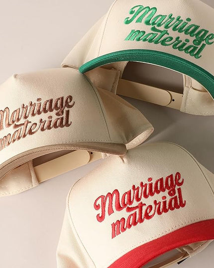 MIRMARU Two-Tone Vintage Canvas Trucker Hats for Men & Women, Adjustable Size Baseball Caps with Trendy Embroidered Design