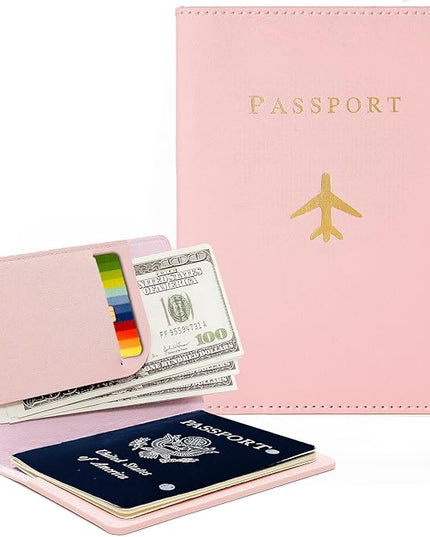 Sizobi Leather Passport Holder Covers Case, Passport Holder for Travel Women, International Travel Must Haves Travel Accessories for Women Men, Cruise Ship Essentials, Passport Book Travel Gifts