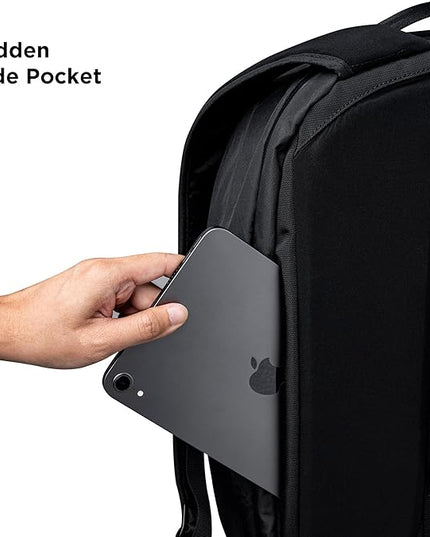 ALPAKA Metro Backpack Pro for Men - Fits 15.6" Laptop Business Travel Backpack with YKK Zippers, MOD Key Leash & Luggage Pass-through, Padded and Weatherproof X-pac Material Work Bag (Black)