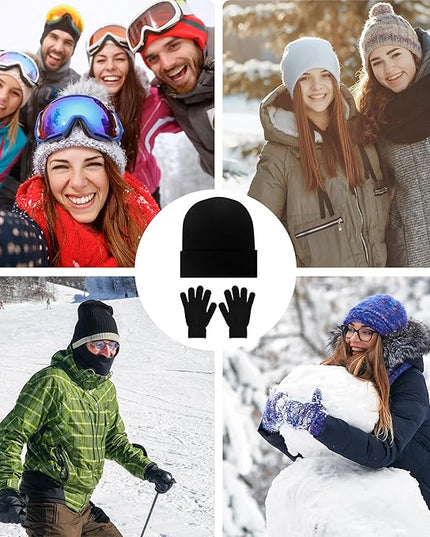 LYDTICK 30 Pack Winter Beanie Hats & Gloves Bulk for Men Women, Wholesale Cold Weather Warm Cozy Gift