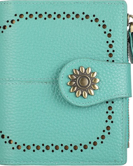 Lavemi Womens Leather Wallet Small Compact RFID Blocking Credit Card Case Purse with Zipper Pocket | Small, Compact, RFID Blocking, Zipper Pocket, Small, Compact