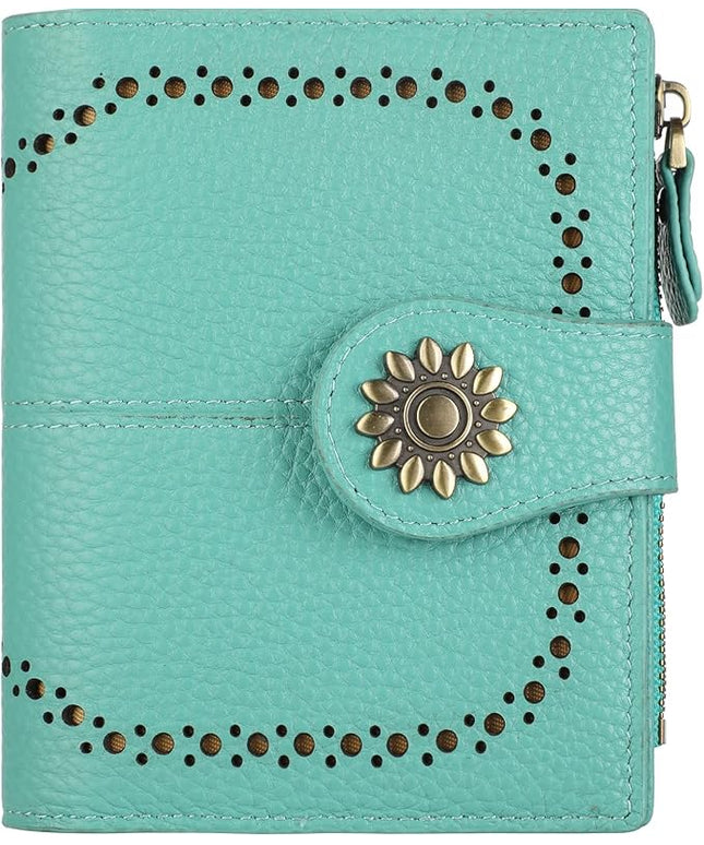 Lavemi Womens Leather Wallet Small Compact RFID Blocking Credit Card Case Purse with Zipper Pocket | Small, Compact, RFID Blocking, Zipper Pocket, Small, Compact