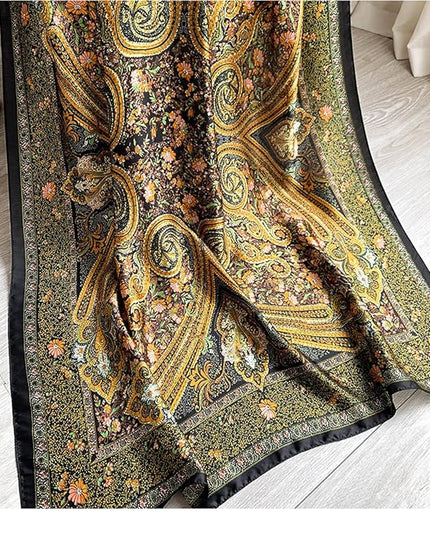 Fashion Scarves Scarf 100% Silk Feeling Scarf Silk Like Scarves Long Lightweight Sunscreen Shawls for Women