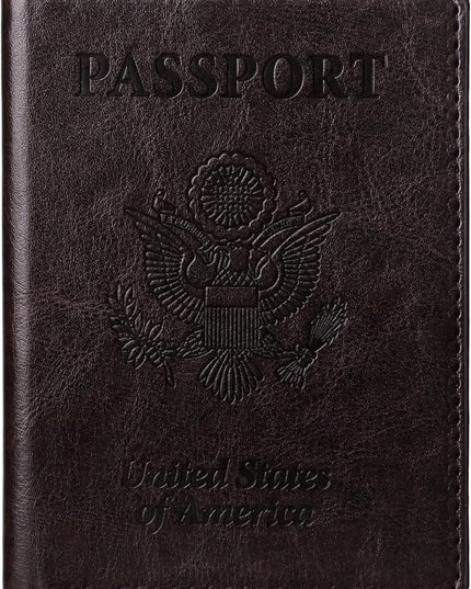 TIGARI Passport Holder for Travel Women Men, Valentines Day Gifts PU Leather Wallet Cover Case Sleeve, Waterproof Protected Document Organizer, Vacation Plane Cruise Travel Essentials