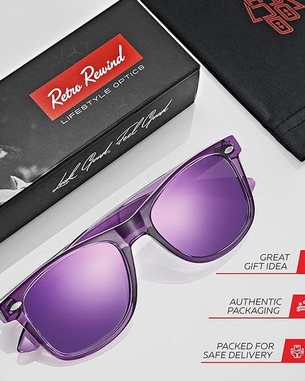 Retro Rewind Polarized Sunglasses for Men and Women - UV Protection Classic Sun Glasses