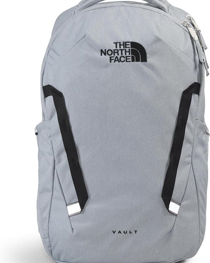 The North Face Vault Everyday Laptop Backpack - Commuter Travel Bag, Water-Repellent Finish, Spacious Compartment, Mid Grey Dark Heather/TNF Black-NPF, One Size