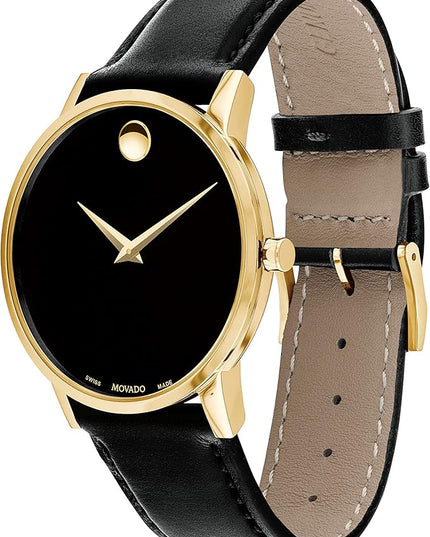 Movado Museum Classic Men's Watch - Swiss Quartz Movement, Calfskin Strap - 3 ATM Water Resistance - Classic, Luxury Fashion Timepiece for Him - 40mm