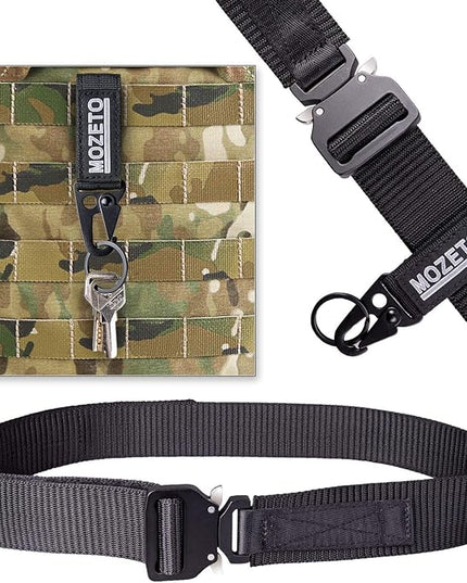 MOZETO Tactical Belts for Men 1.5" Nylon EDC CCW Gun Belt for Concealed Carry Holsters with Heavy Duty Quick Release Buckle