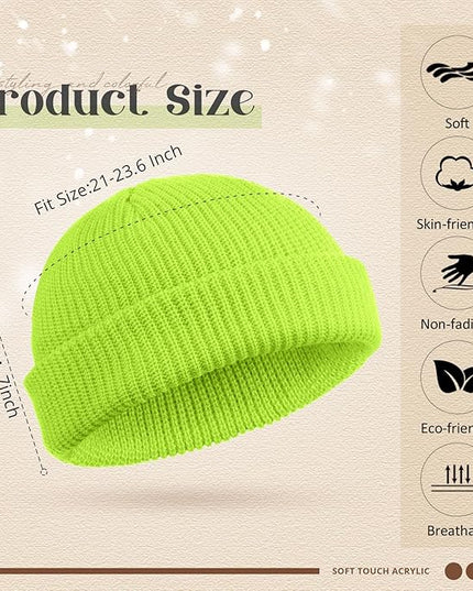 SATINIOR Trawler Beanie Watch Hat Roll-up Edge Skullcap Fisherman Beanie for Women Men