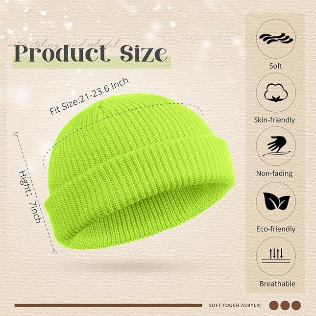 SATINIOR Trawler Beanie Watch Hat Roll-up Edge Skullcap Fisherman Beanie for Women Men