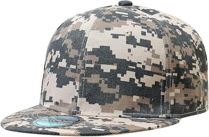Classic Snapback Hat Cap Hip Hop Style Flat Bill Blank Solid Color Adjustable Size