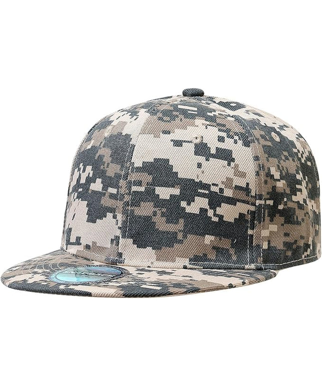 Classic Snapback Hat Cap Hip Hop Style Flat Bill Blank Solid Color Adjustable Size