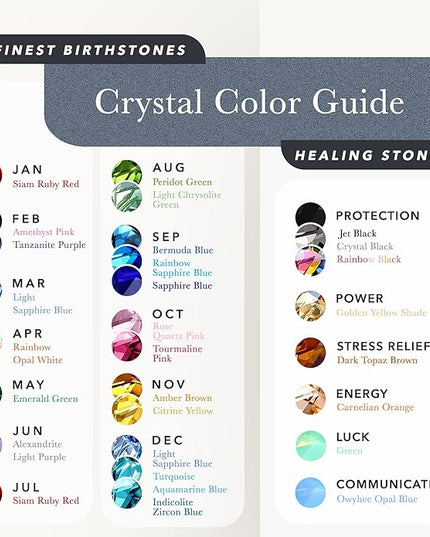 Leafael Infinity Love Heart Link Bracelets, Birthstone or Healing Stone Crystal Bracelet for Women, Silver Tone Jewelry Gifts for Her, 7-inch Chain and 2-inch Extender
