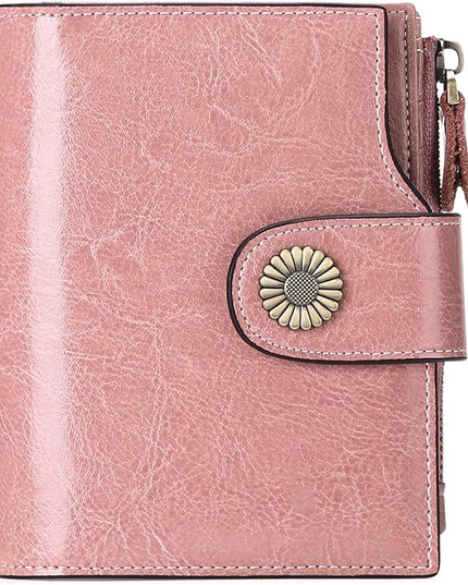 FALAN MULE Small Wallet for Women Leather Bifold Compact Small Womens Wallet with RFID Blocking