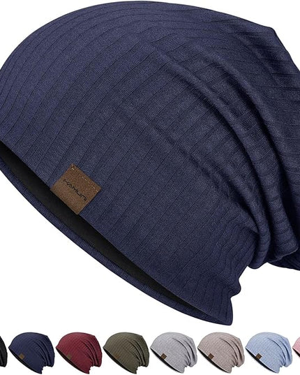 Slouchy Beanie for Men Women Soft Lightweight Running Beanie Hat Chemo Cap Skull Cap