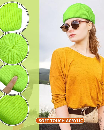 SATINIOR Trawler Beanie Watch Hat Roll-up Edge Skullcap Fisherman Beanie for Women Men