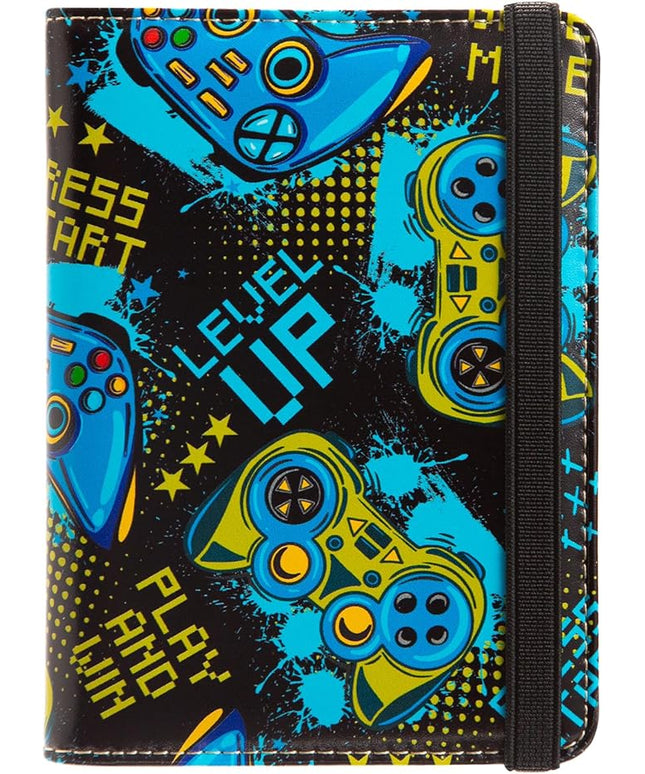Passport and Vaccine Card Holder Combo Passport Holder with Vaccine Card Slot Wallet Credit Card Protector with RFID Blocking Women Men (Gaming Enthusiast)