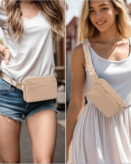 UTO Fanny Pack for Women Crossbody Trendy Fashion Belt Purse Chest Waist Hip Bumbag for Outdoor Shopping Travel Hiking