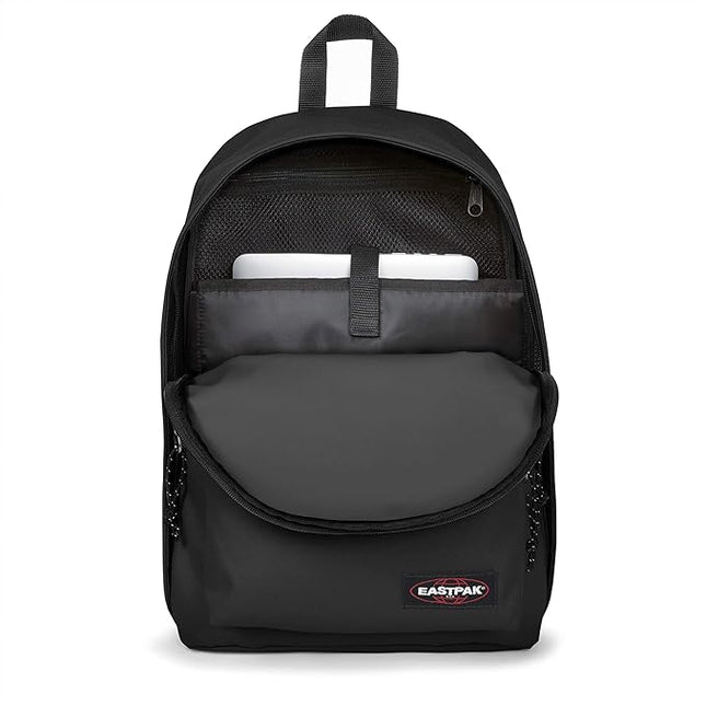 EASTPAK Out Of Office – 31L Backpack with Dual Compartments, 16” Laptop Sleeve, Security Pocket, Bottle Holder & Air Mesh Straps, Black