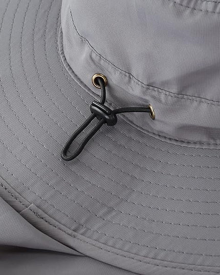 Home Prefer UPF50 Mens Sun Hat with Neck Flap Quick Dry UV Protection Cap Womens Wide Brim Fishing Hat Neck Flap Beach Garden