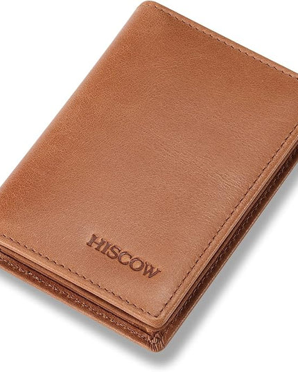 Leather Business Card Case Holder for Men & Women, Italian Calfskin