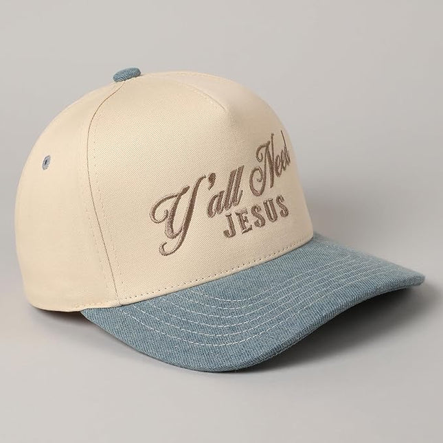 MIRMARU Two-Tone Vintage Canvas Trucker Hats for Men & Women, Adjustable Size Baseball Caps with Trendy Embroidered Design