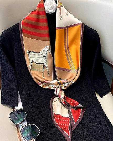 Dailyacc Hair Scarf for Women Fashion Silky Satin Headscarf Wrap Breathable Lightweight Neck Scarves For Handbag