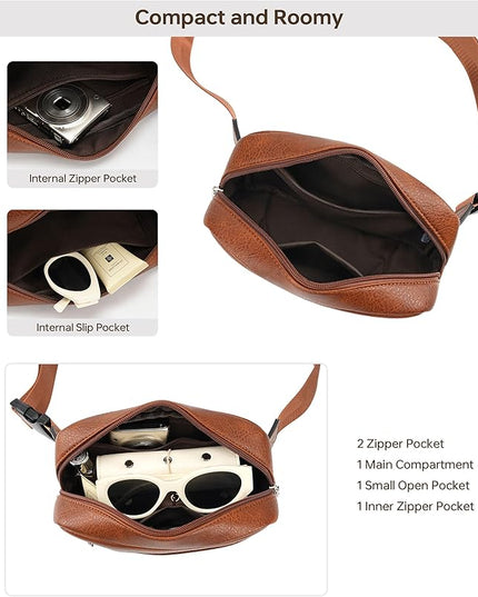GOINSOUND RFID Blocking Waist Packs Anti Theft Crossbody Bags for Women Travel Fanny Pack Cross Body for Woman Chest Bag - Brown