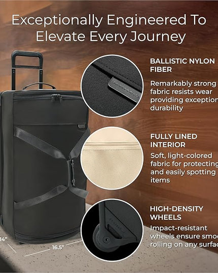 Briggs & Riley Travel Duffel Bag - Weekender & Overnight Luggage for Women & Men, Softside Bag