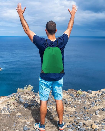 BeeGreen Drawstring Backpack Bags 20,30,50 Packs Reflective String Bags for Gym Sport Trip Cinch Sack DIY for Women Men