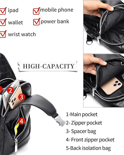 FSD.WG】sling Backpack for Men Chest Bag Crossbody Shoulder Bags Travel Bag Purse for Men with Water Resistant