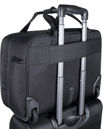 KROSER Rolling Laptop Bag Premium Rolling Briefcase Fits Up to 17.3 Inch Laptop Overnight Computer Bag with RFID Pockets for Travel/Business/Men/Women-Black