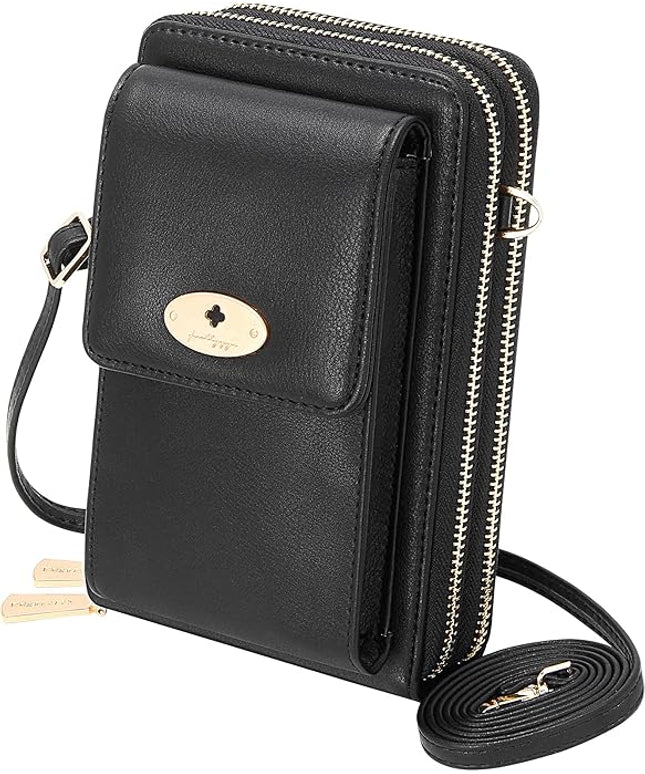 KUKOO Small Crossbody Bag Cell Phone Purse Wallet with Credit Card Slots for Women